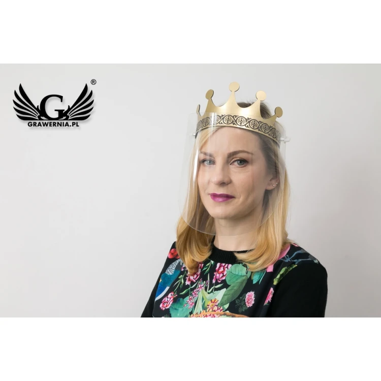 Przyłbica ochronna na twarz - Korona Królowej - PCA002