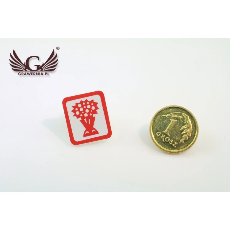 Przypinki/Pinsy mini z Twoim logo - grawer laserem - PS008