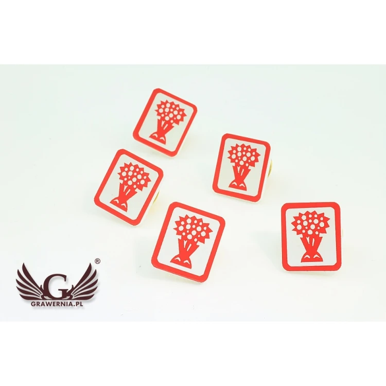 Przypinki/Pinsy mini z Twoim logo - grawer laserem - PS008