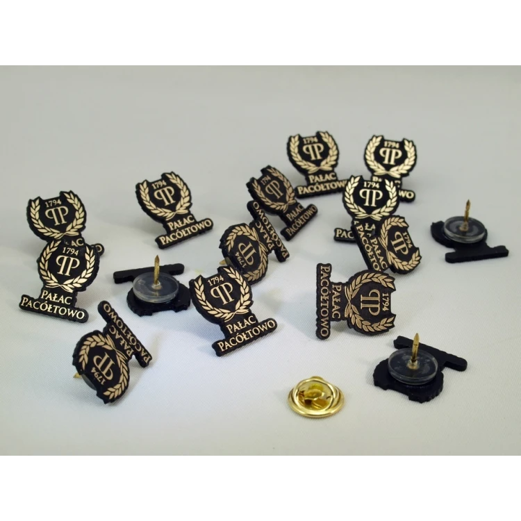 Przypinki/Pinsy mini z Twoim logo - grawer laserem - PS011