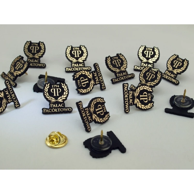 Przypinki/Pinsy mini z Twoim logo - grawer laserem - PS011