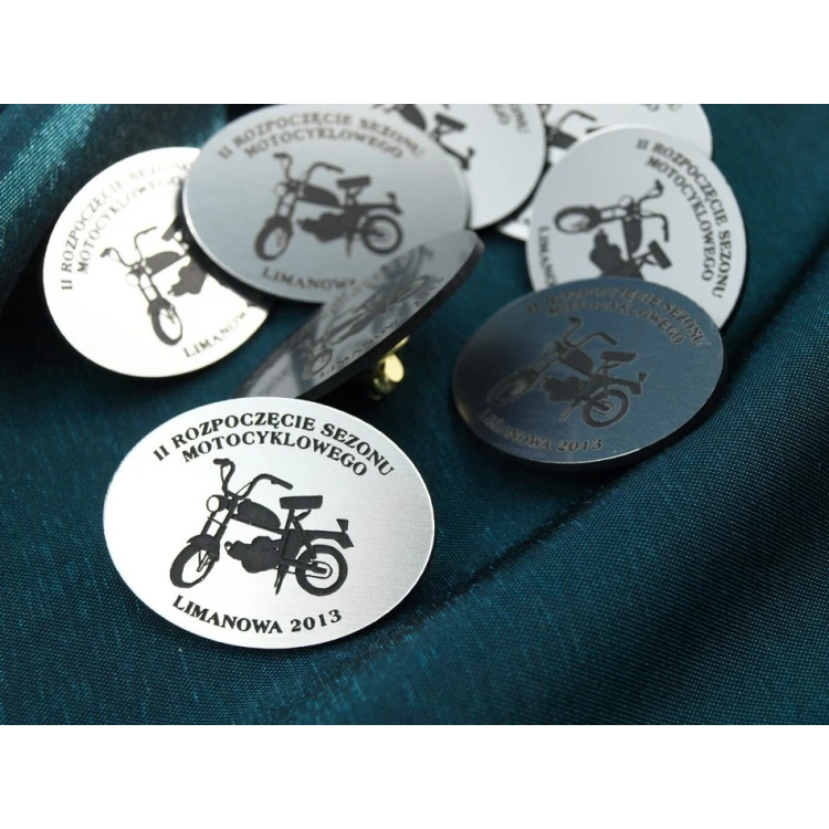 Przypinki/Pinsy mini z Twoim logo - grawer laserem - PS011
