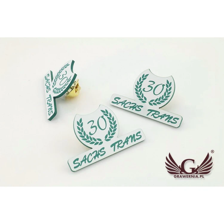 Przypinki/Pinsy mini z Twoim logo - grawer laserem - PS008