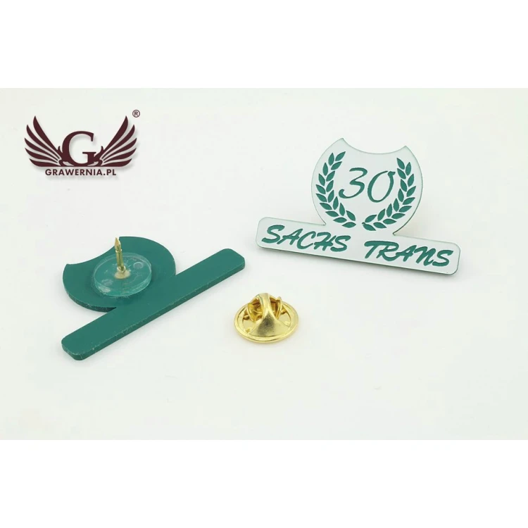 Przypinki/Pinsy mini z Twoim logo - grawer laserem - PS008