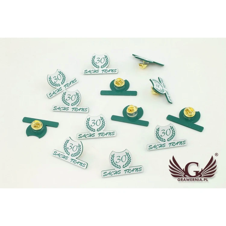 Przypinki/Pinsy mini z Twoim logo - grawer laserem - PS008