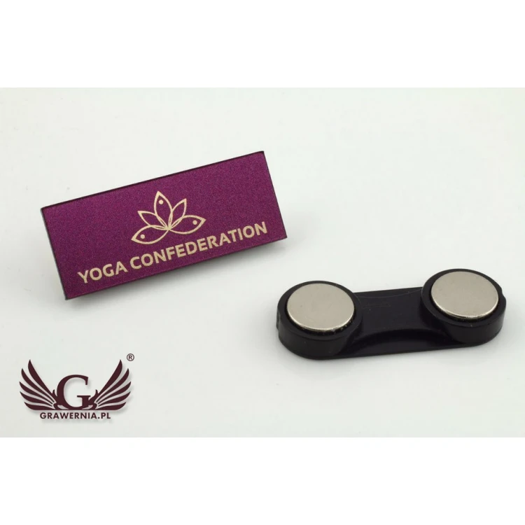 Przypinki/Pinsy mini z Twoim logo - kolorowy druk UV - wym. 35x14mm - PS012