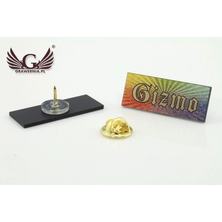 Przypinki/Pinsy mini z Twoim logo - kolorowy druk UV - wym. 35x14mm - PS012