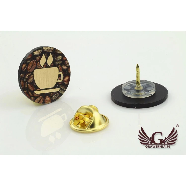 Przypinki/Pinsy mini z Twoim logo - kolorowy druk UV - śr.19mm - PS013