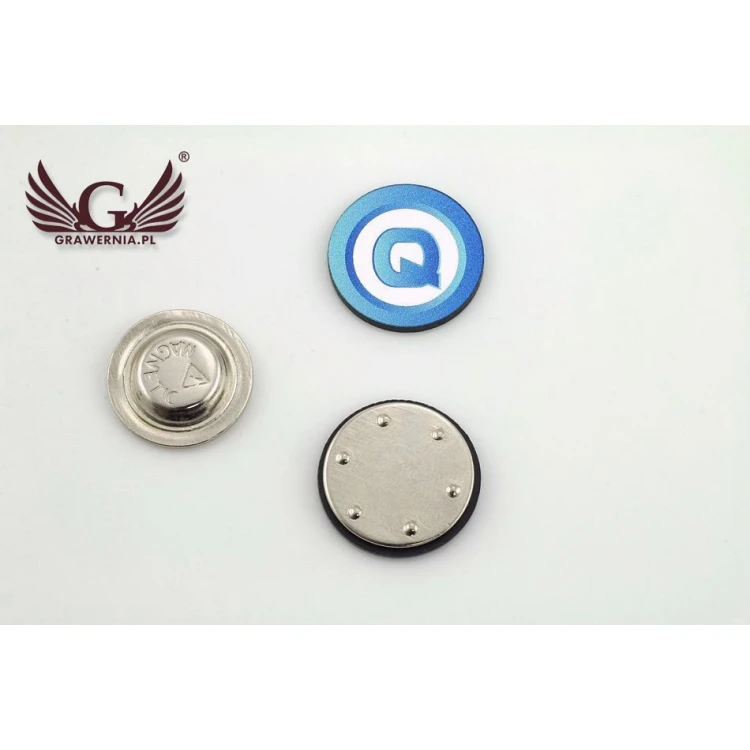 Przypinki/Pinsy mini z Twoim logo - kolorowy druk UV - śr.19mm - PS013