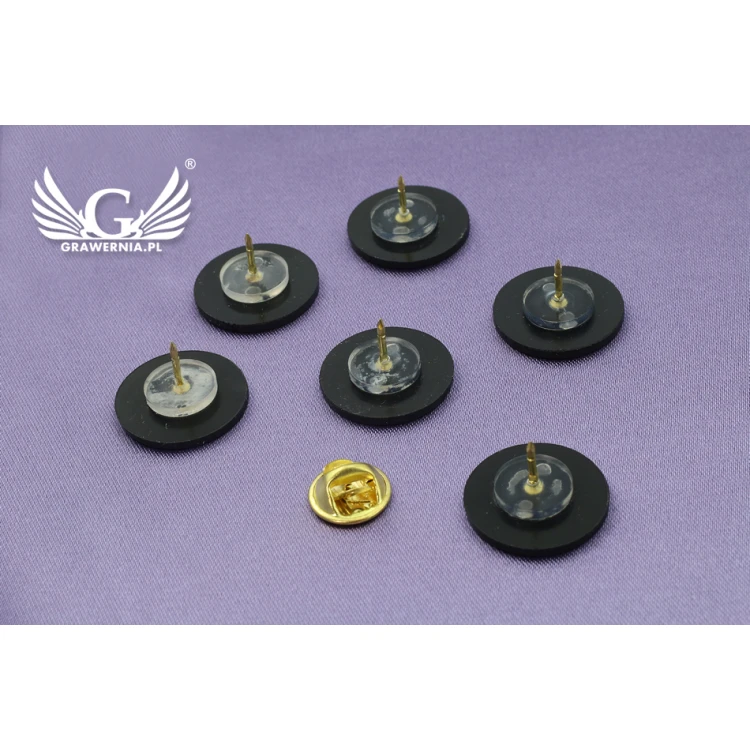 Przypinki/Pinsy mini z Twoim logo - grawer laserem - PS011