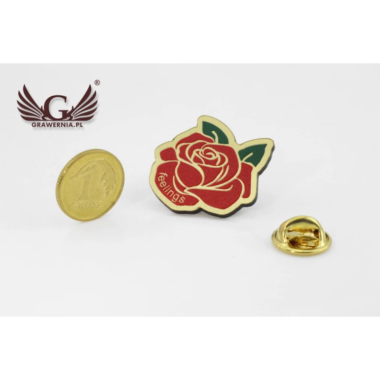 Przypinki/Pinsy mini z Twoim logo - wym: 24x27mm -  kolorowy druk UV - PS024