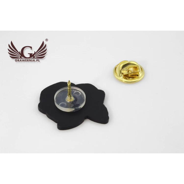 Przypinki/Pinsy mini z Twoim logo - wym: 24x27mm -  kolorowy druk UV - PS024
