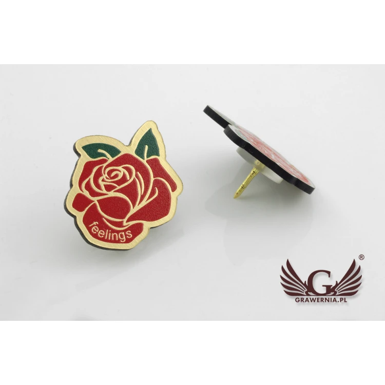 Przypinki/Pinsy mini z Twoim logo - wym: 24x27mm -  kolorowy druk UV - PS024