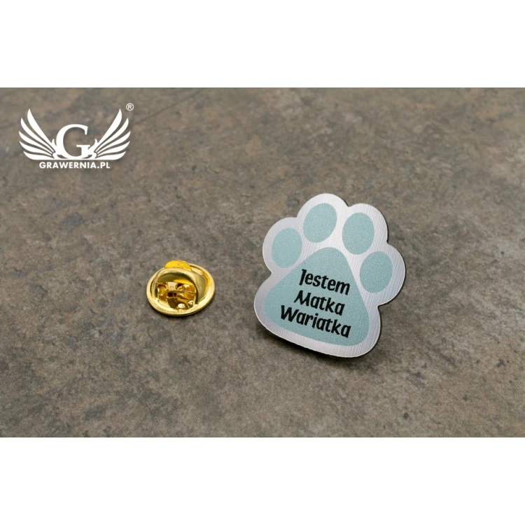 Przypinki/Pinsy mini z Twoim logo - wym: 24x25mm -  kolorowy druk UV - PS039
