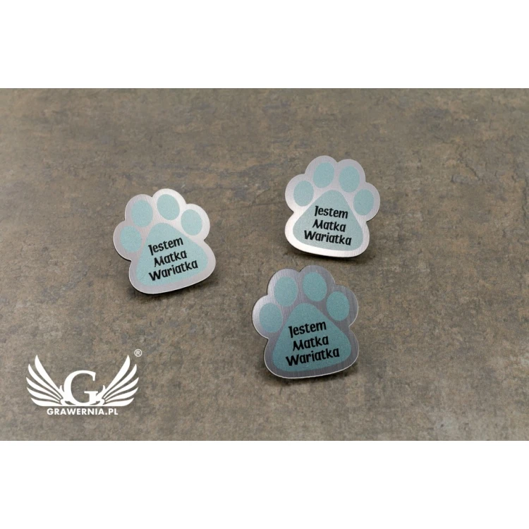 Przypinki/Pinsy mini z Twoim logo - wym: 24x25mm -  kolorowy druk UV - PS039