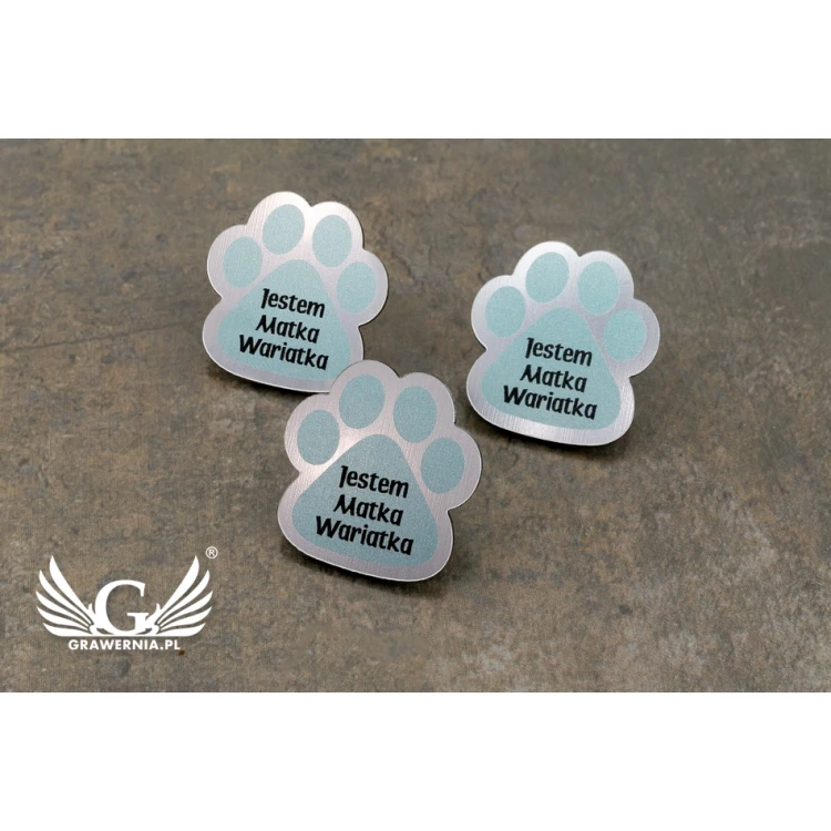 Przypinki/Pinsy mini z Twoim logo - wym: 24x25mm -  kolorowy druk UV - PS039