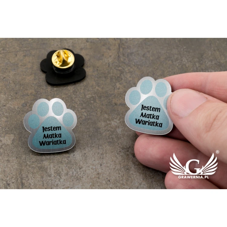 Przypinki/Pinsy mini z Twoim logo - wym: 24x25mm -  kolorowy druk UV - PS039