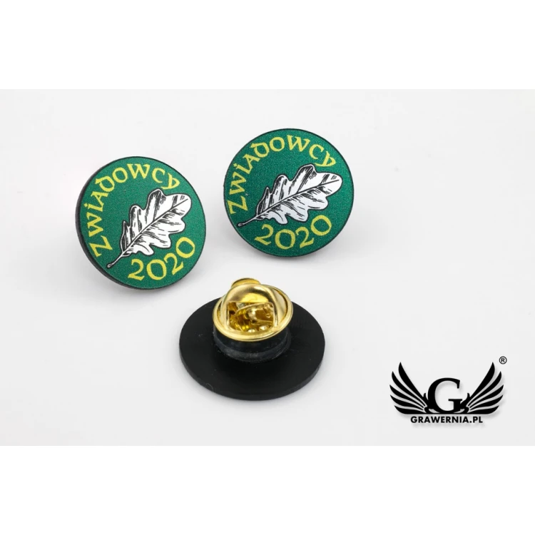 Przypinki/Pinsy mini z Twoim logo - wym: 22x22mm -  kolorowy druk UV - PS040