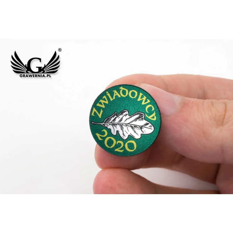 Przypinki/Pinsy mini z Twoim logo - wym: 22x22mm -  kolorowy druk UV - PS040