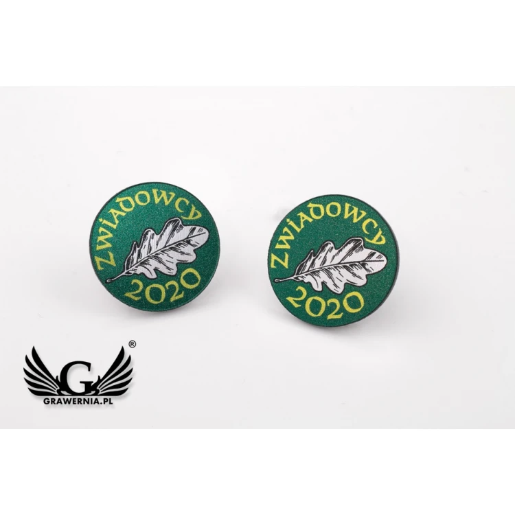 Przypinki/Pinsy mini z Twoim logo - wym: 22x22mm -  kolorowy druk UV - PS040