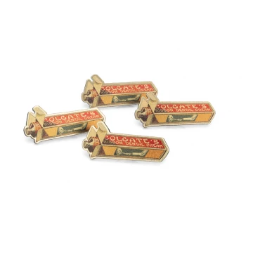 Przypinki/Pinsy mini z Twoim logo - wym: 39x18mm - laminat grawerski - PS047