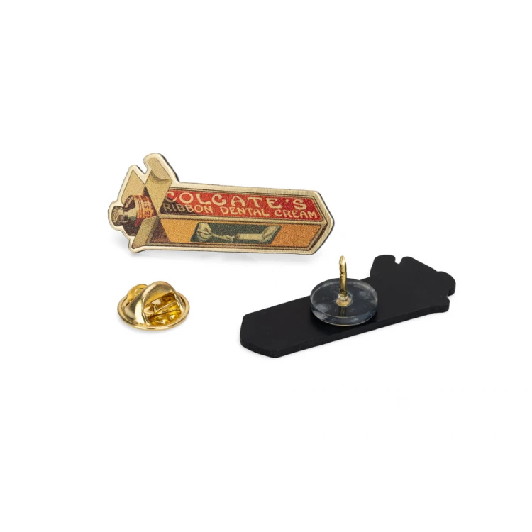 Przypinki/Pinsy mini z Twoim logo - wym: 39x18mm - laminat grawerski - PS047