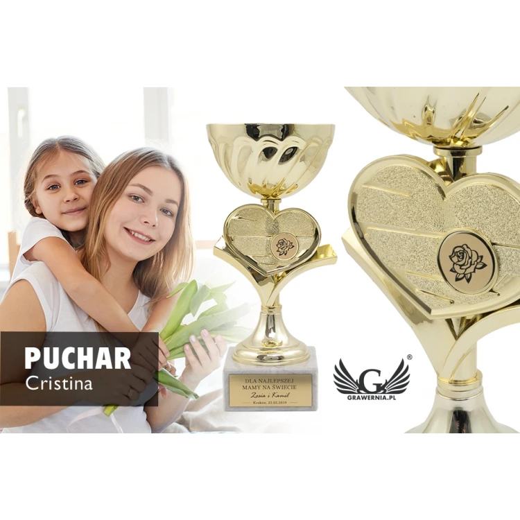 Puchar Cristina - złoty - Prezent dla Mamy - P9247A