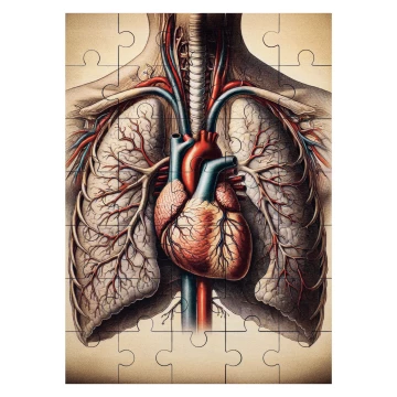 Puzzle drewniane anatomia człowieka - wym. 289x206 mm - PZD006