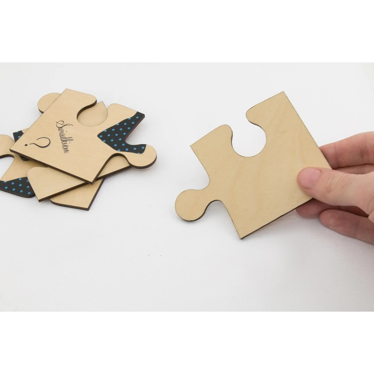 Puzzle - zaproszenia ślubne dla świadków - cyfrowy druk UV - ZAP014
