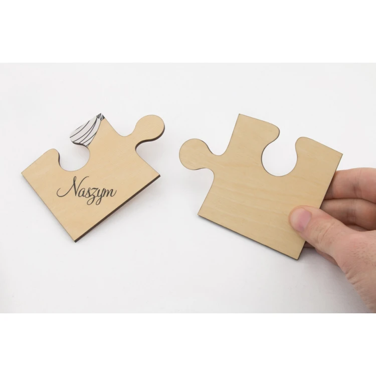Puzzle - zaproszenia ślubne dla świadków - cyfrowy druk UV - ZAP013