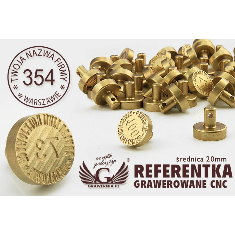 Referentka grawerowana CNC - Standard - średnica 20mm