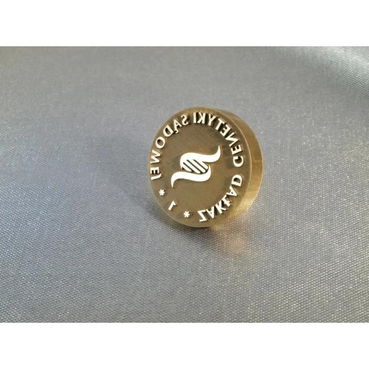Referentka z mosiądzu - LOGO STEMPEL - średnica 20mm
