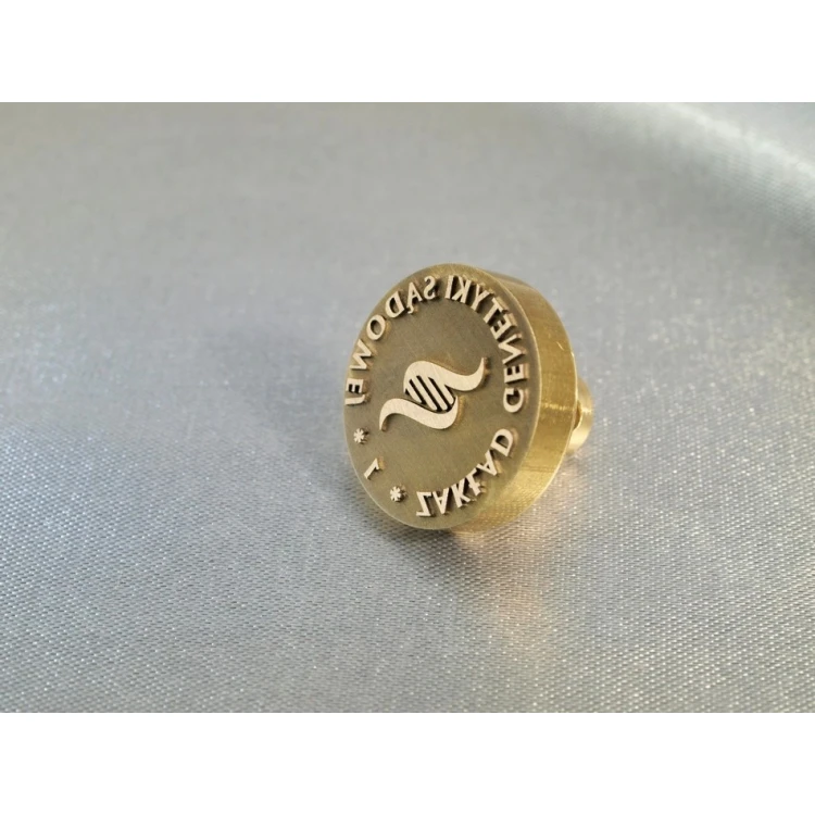 Referentka z mosiądzu - LOGO STEMPEL - średnica 20mm