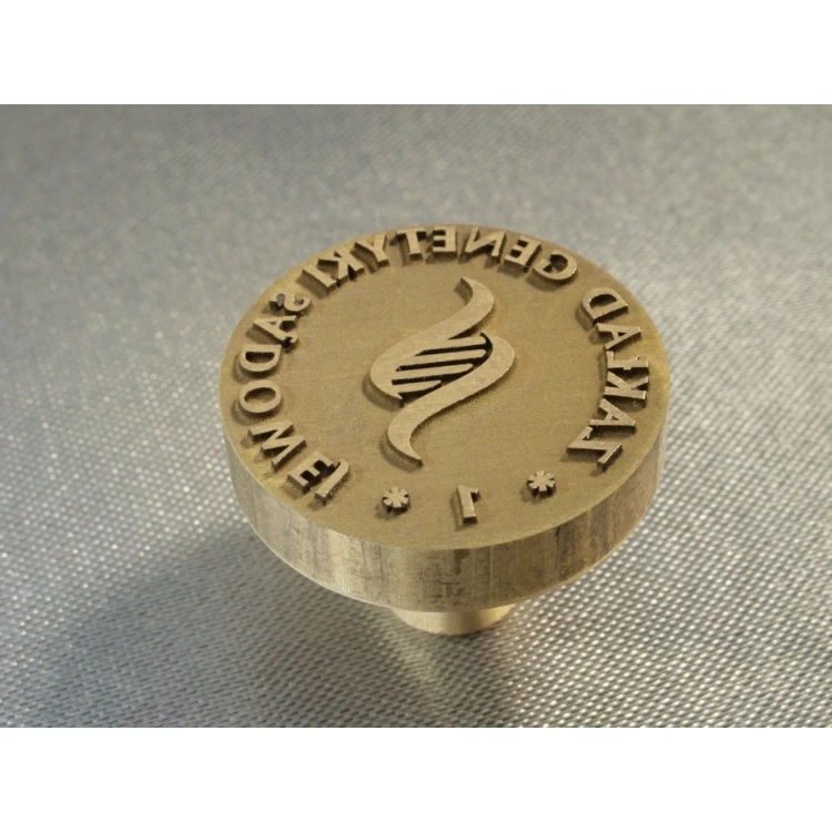 Referentka z mosiądzu - LOGO STEMPEL - średnica 20mm