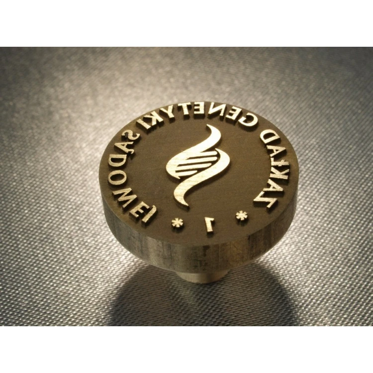 Referentka z mosiądzu - LOGO STEMPEL - średnica 20mm