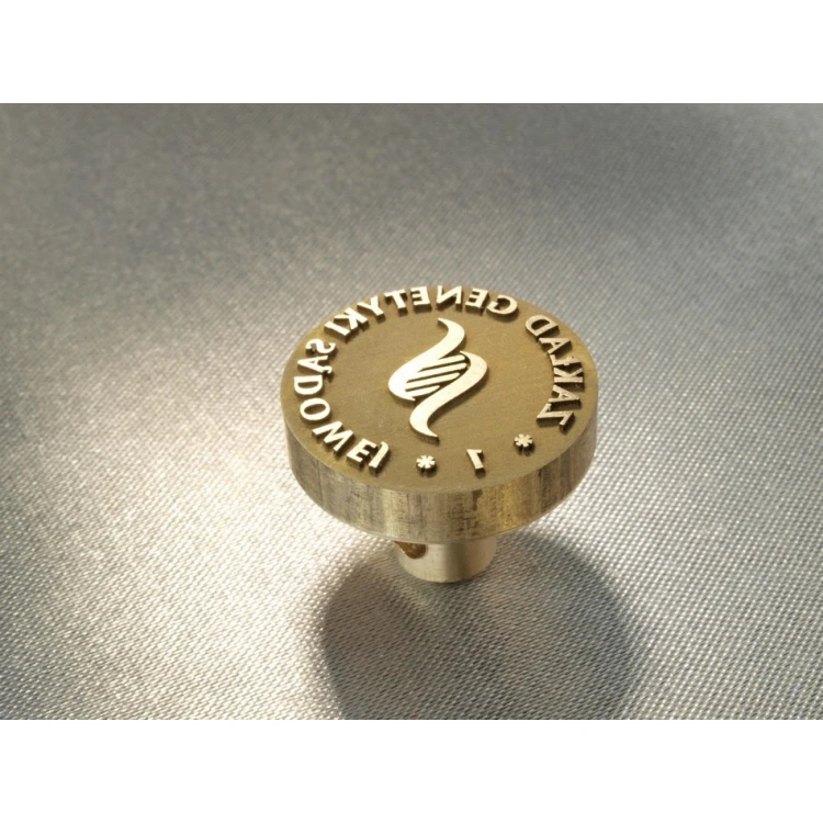 Referentka z mosiądzu - LOGO STEMPEL - średnica 20mm