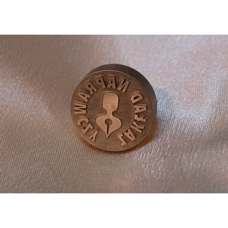 Referentka z mosiądzu - LOGO STEMPEL - średnica 20mm