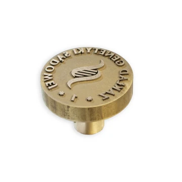 Referentka z mosiądzu - LOGO STEMPEL - średnica 20mm