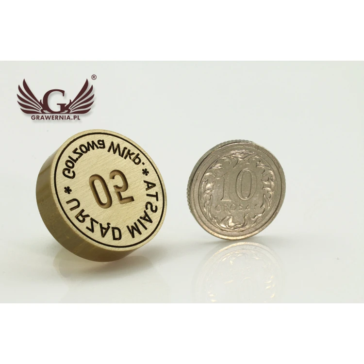 Referentka z mosiądzu - Laser - średnica 20mm
