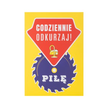 Retro tabliczka informacyjna wym. 420x298mm - Codziennie odkurzaj! - BHP197