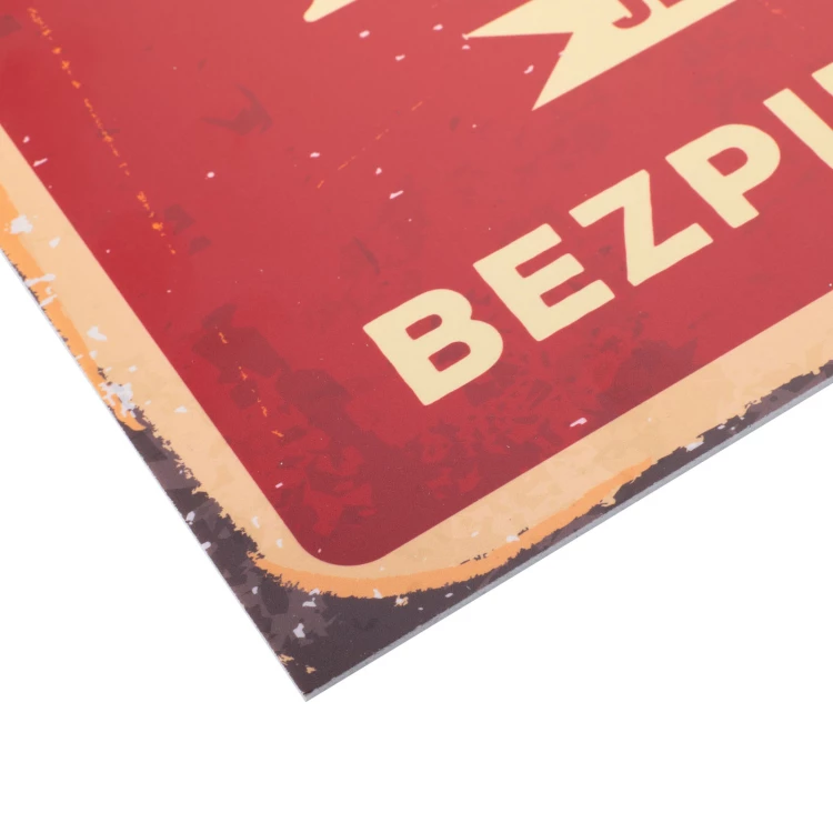 Retro tabliczka informacyjna wym. 315x420mm - Porządek w miejscu pracy - BHP195