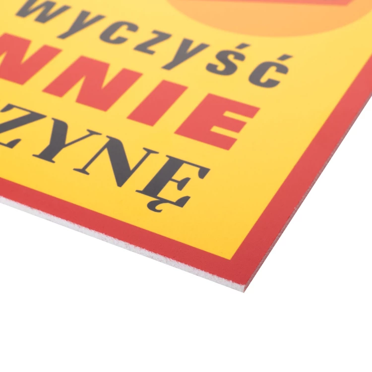 Retro tabliczka informacyjna wym. 210x298mm - Sprawdź czystość maszyny - BHP198