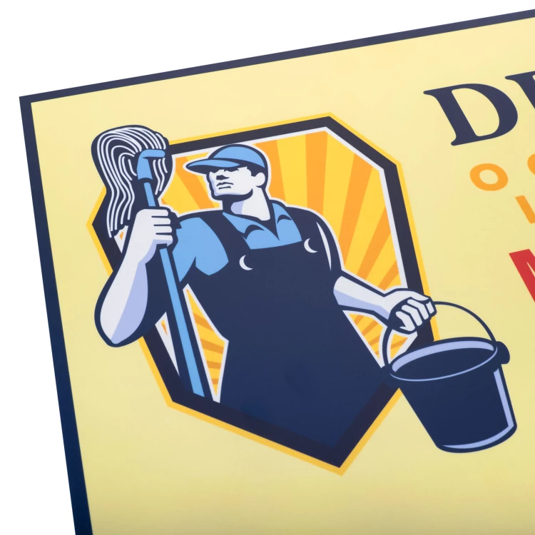 Retro tabliczka informacyjna wym. 298x420mm - Dbaj o czystość i kulturę miejsca pracy - BHP199