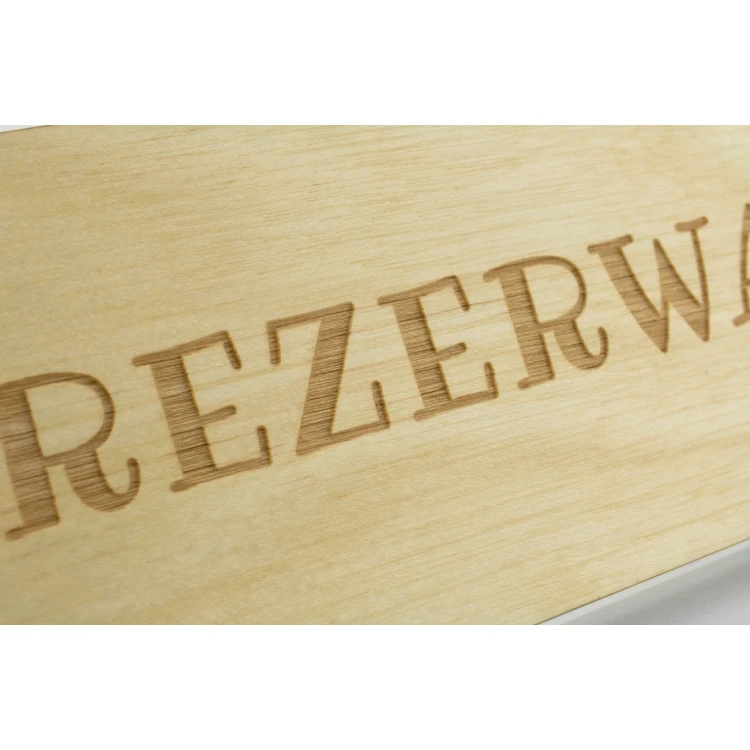 Rezerwacja - drewniane stojaki na stoliki 180x55mm - grawerowane laserem - REZ009