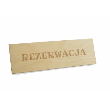 Rezerwacja - drewniane stojaki na stoliki 180x55mm - grawerowane laserem - REZ009