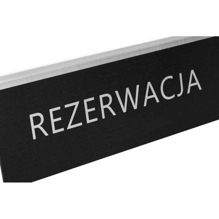 Rezerwacja - stojak na stolik - wym. 150x55mm - laminat grawerski - REZ014