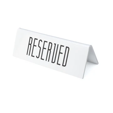 Rezerwacja - stojak na stoliki - wym. 170x60mm - plexi biała mat - REZ015