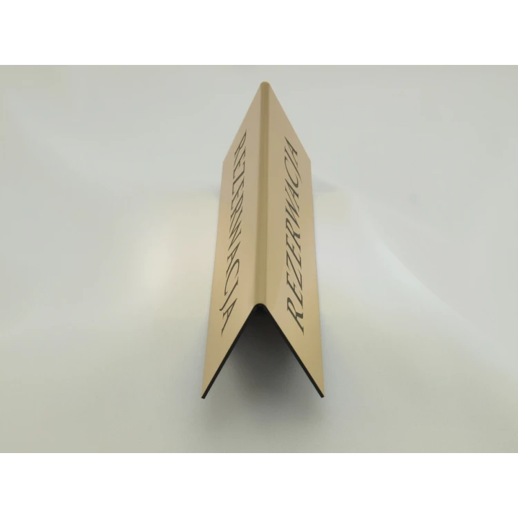 Rezerwacja - stojaki na stoliki 195x55mm GOLD - REZ003