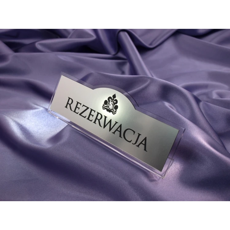 Rezerwacja - stojaki na stoliki 180x67mm SILVER - REZ002