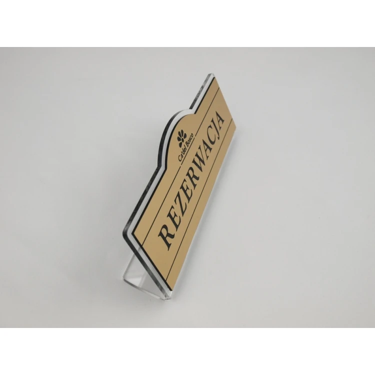 Rezerwacja - stojaki na stoliki 180x67mm GOLD - REZ001
